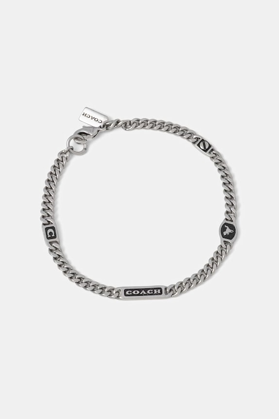 Coach brățară pentru bărbați din metal argintiu 37551521SLV041