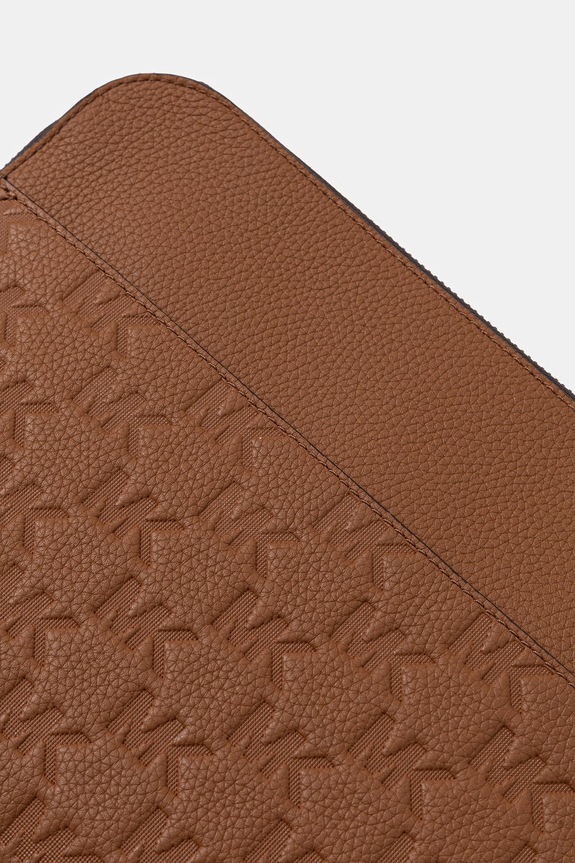 Accesorii Michael Kors trusă cosmetică pentru bărbați, din piele 33S6LJSU8L maro