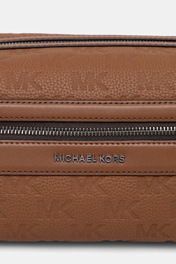 Michael Kors kosmetyczka męska skórzana brązowy 33S6LJSN2L