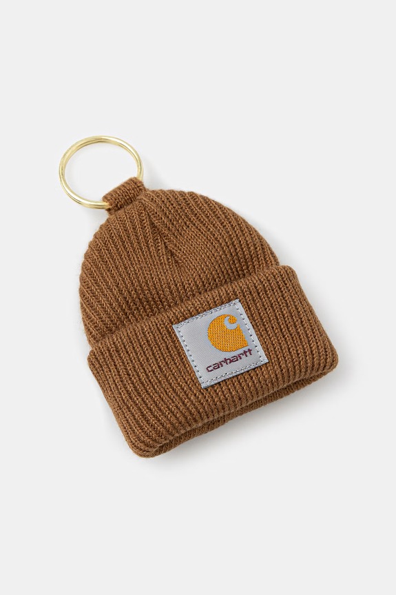 Carhartt WIP pánsky prívesok Mini Watch Hat Keychain hnedá I036420.HZXX