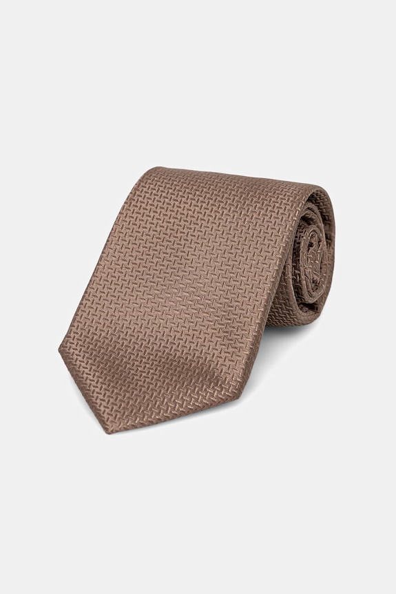 Michael Kors cravată pentru bărbați de mătase maro MK0DT00225