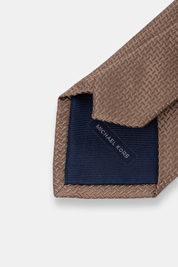 Michael Kors cravată pentru bărbați de mătase MK0DT00225 maro SS26