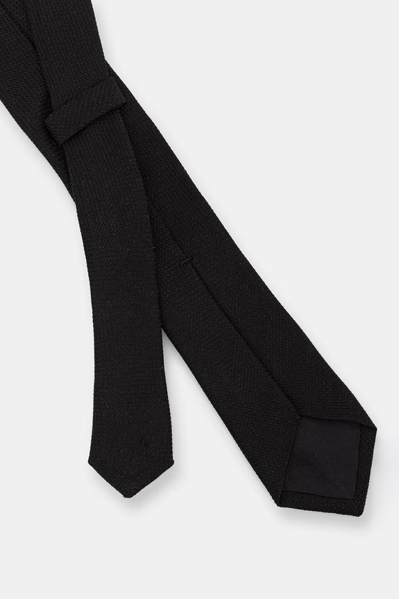 Karl Lagerfeld krawat męski z jedwabiem 552173.805100 czarny SS26