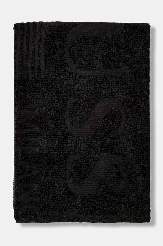 Trussardi ręcznik bawełniany TRU26MTW01 czarny SS26