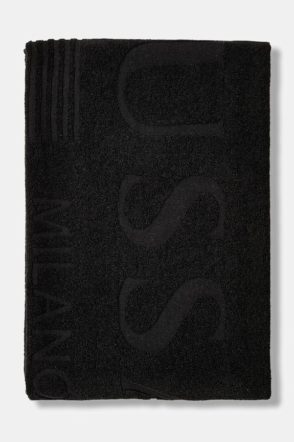Trussardi ręcznik bawełniany TRU26MTW01 czarny SS26