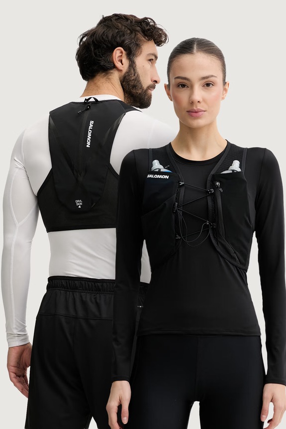 Salomon bežecká vesta GRVL SKIN čierna LC2854600