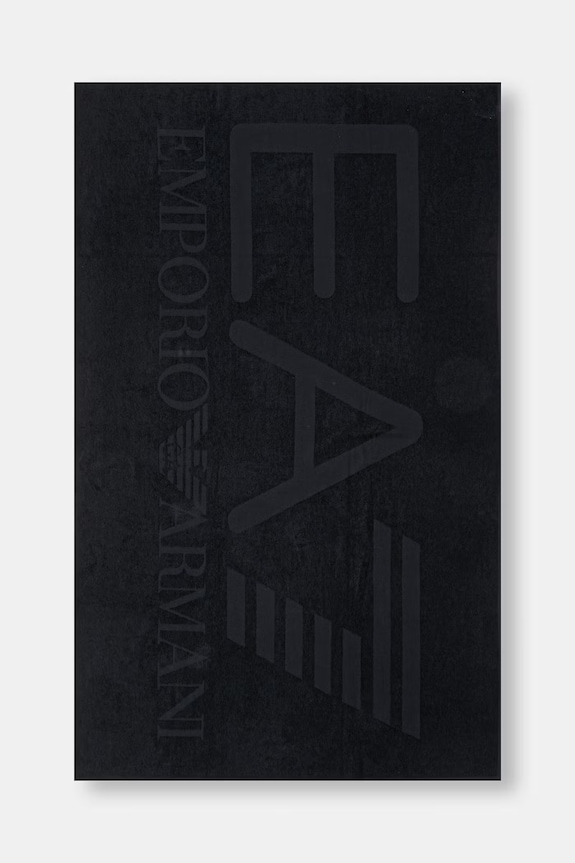 Bombažna brisača EA7 Emporio Armani črna AF21260.7X000678