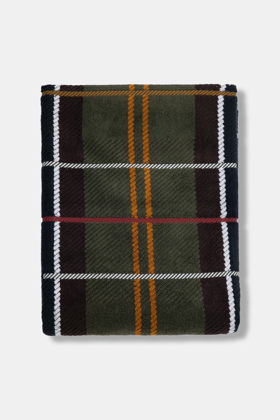 Barbour plážový uterák bavlnený UAC0310 zelená SS26