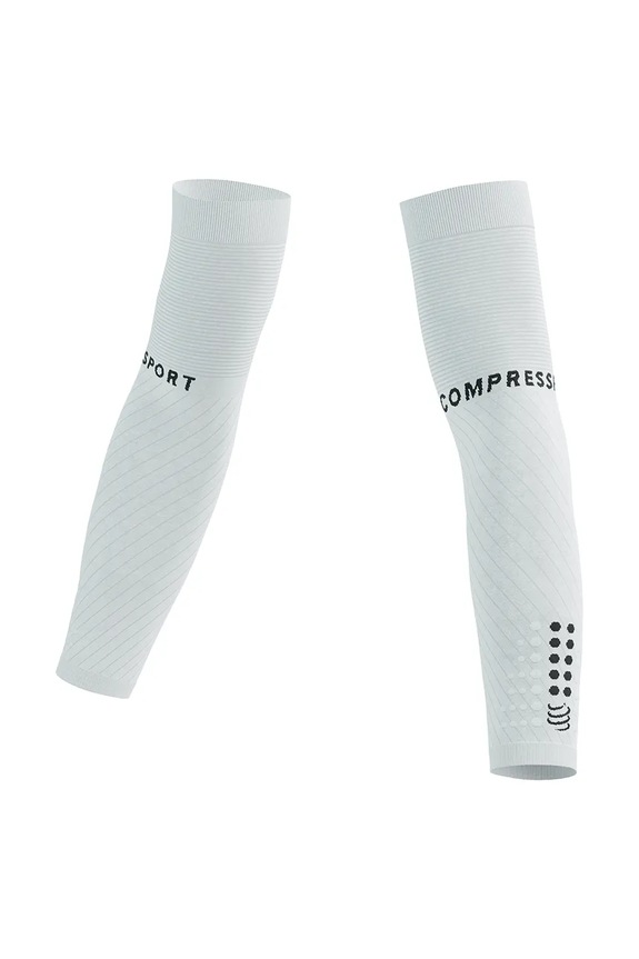 Compressport rękawy biały CASU1037