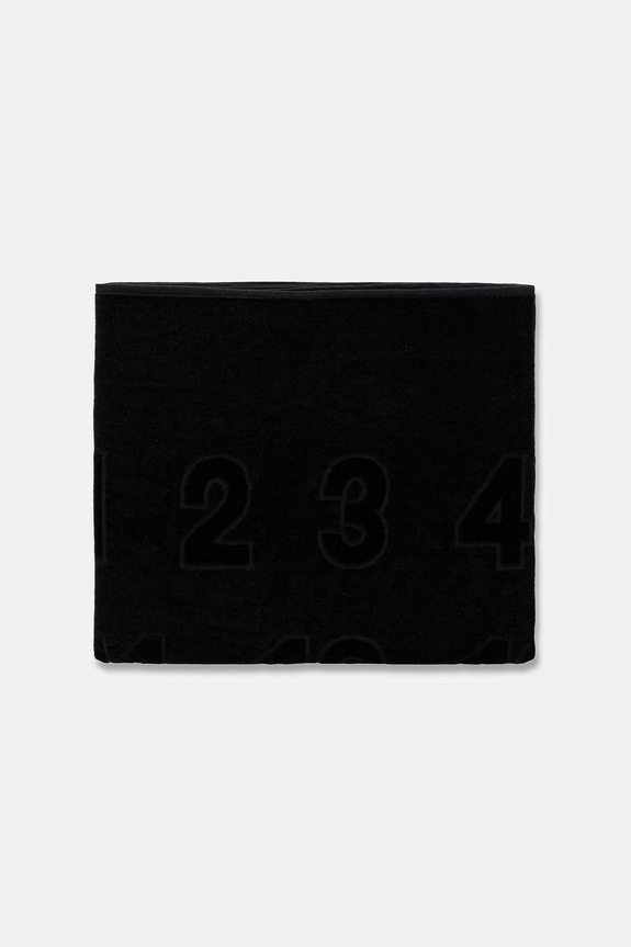 MM6 Maison Margiela ręcznik plażowy bawełniany MYP000150 czarny SS26