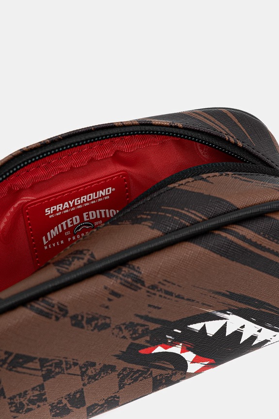 Sprayground kozmetická taška z imitácie kože 910B8973NSZ hnedá