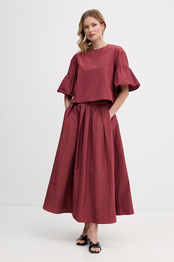 Weekend Max Mara bluzka damska 2615111152600 bordowy SS26