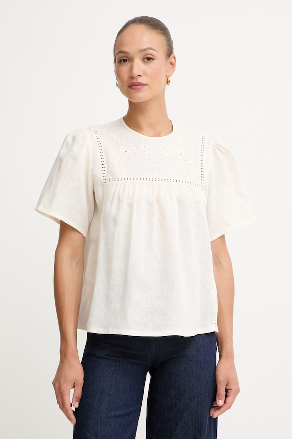 Weekend Max Mara bluzka damska lniana BACINO beżowy 2615941082600