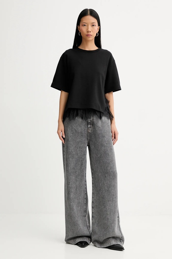 Ruházat MUNTHE pamut póló RACH 254101325426 fekete