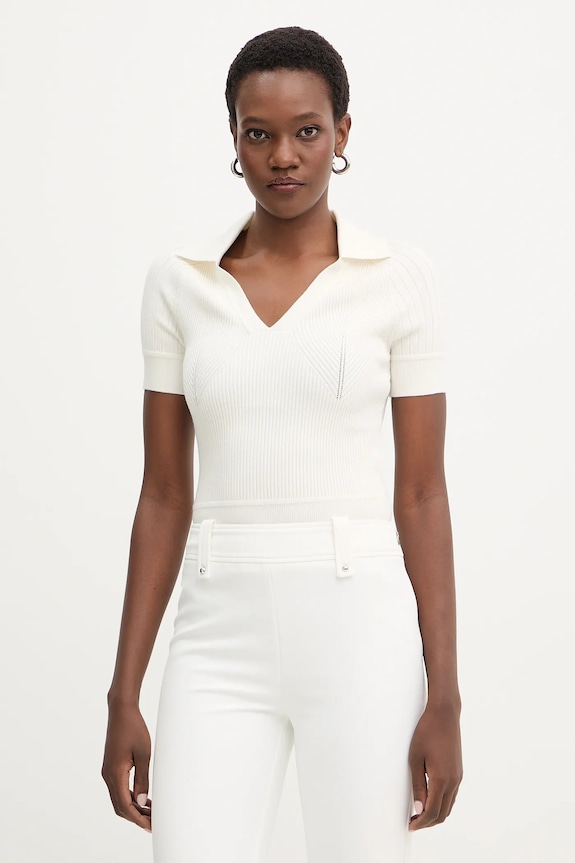 Marciano by Guess polo BICE z elastanem beżowy 6RGR11.5613Z