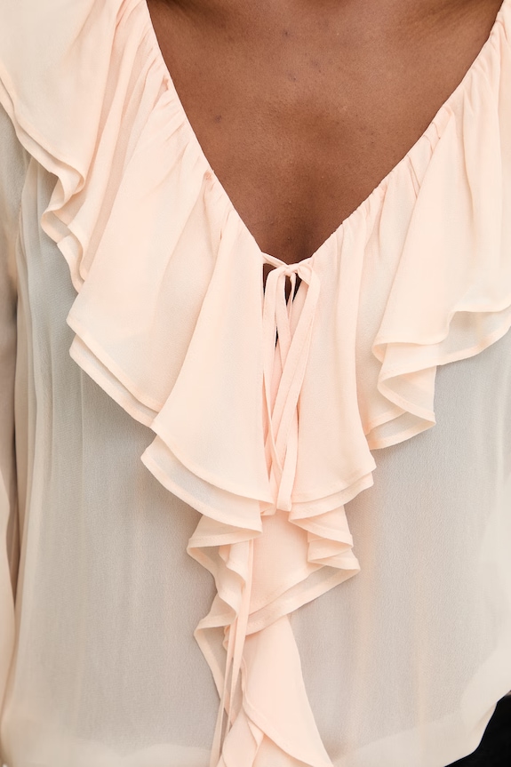 Marciano by Guess blúzka s volánom dámska z viskózy ADELA G6GH04.W2385 oranžová