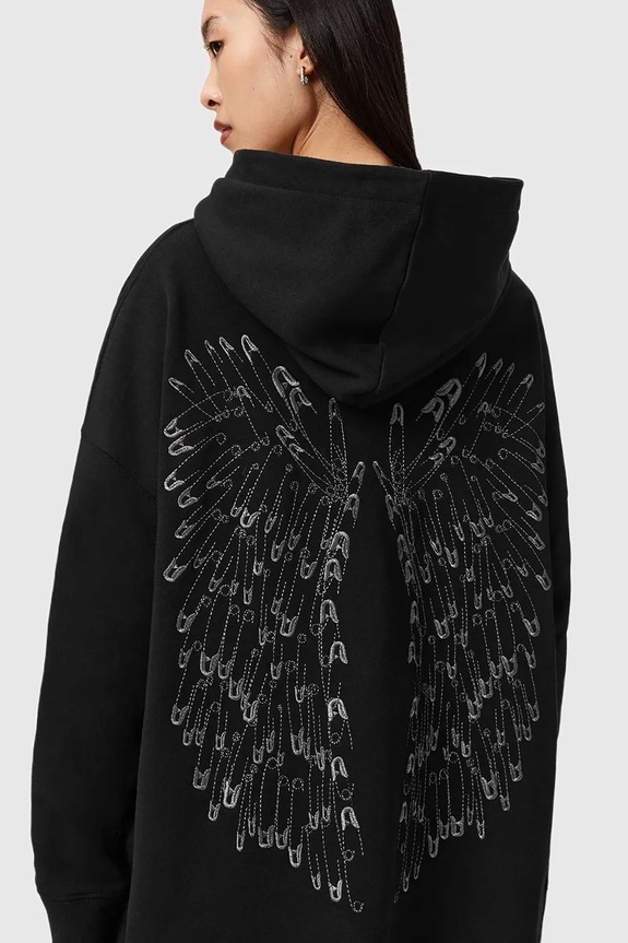 Ρούχα Βαμβακερή μπλούζα AllSaints W118JD μαύρο