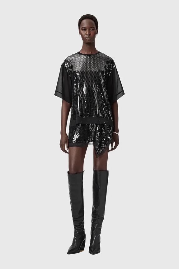 Блузка AllSaints чёрный W051PD