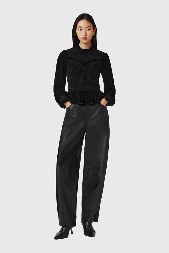 Ruházat AllSaints felső W062PD fekete