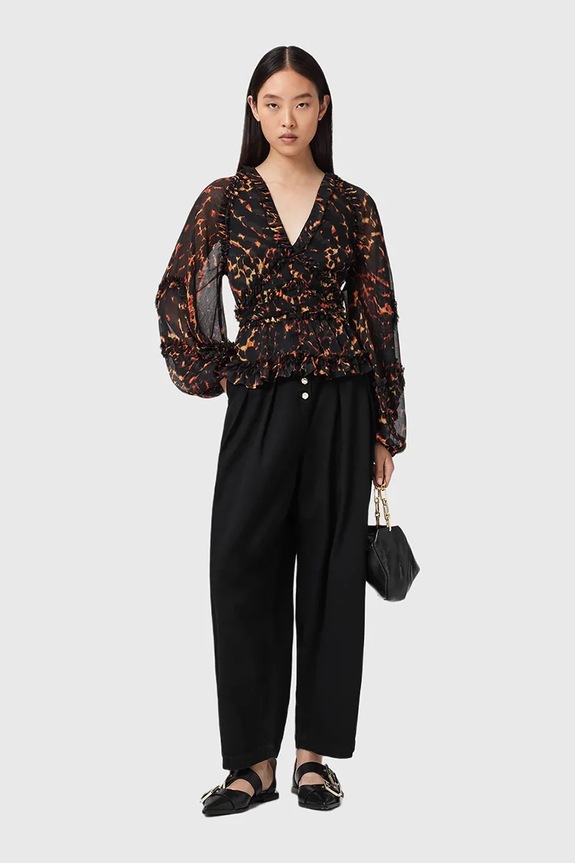 Ρούχα Μπλουζάκι AllSaints W052PD καφέ