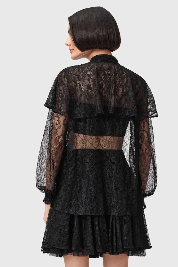 AllSaints felső pamutkeverékből W060PD fekete SS26