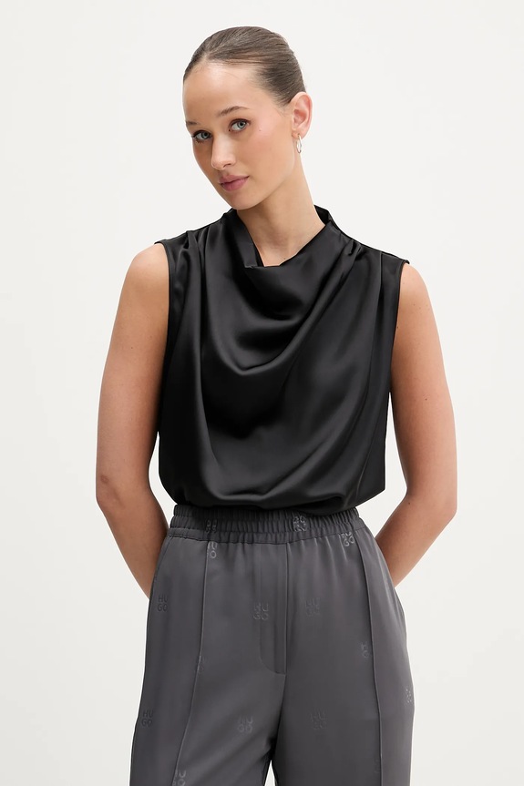 HUGO bluză Casmini-1 uni negru 50553541