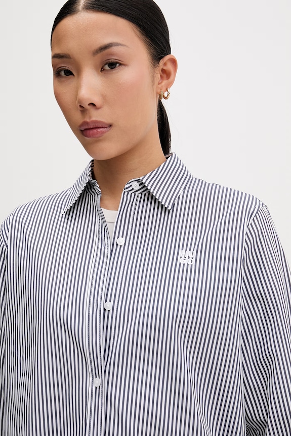 HUGO cămașă pentru femei, cu bumbac The Essential Shirt bleumarin 50552601