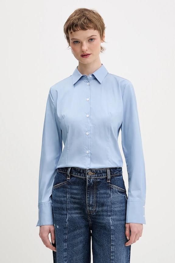 Košeľa HUGO The Fitted Shirt slim modrá 50554568