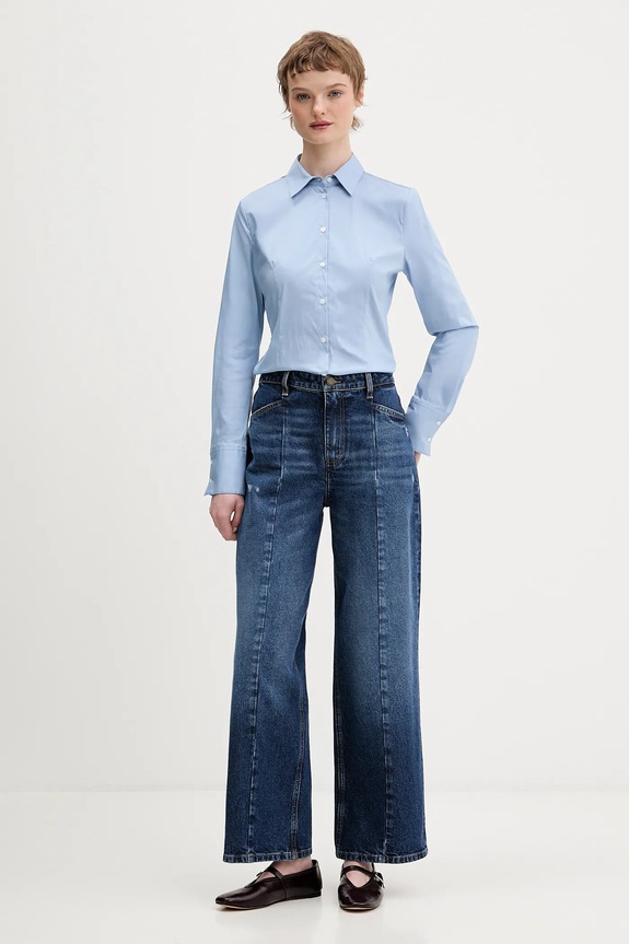 Košeľa HUGO The Fitted Shirt 50554568 modrá SS26