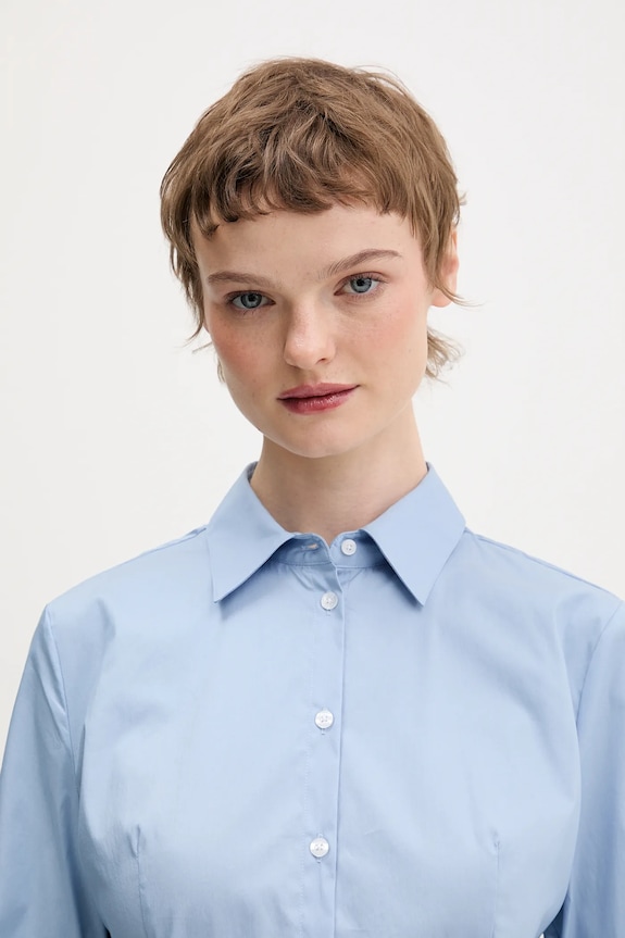 Košeľa HUGO The Fitted Shirt modrá 50554568