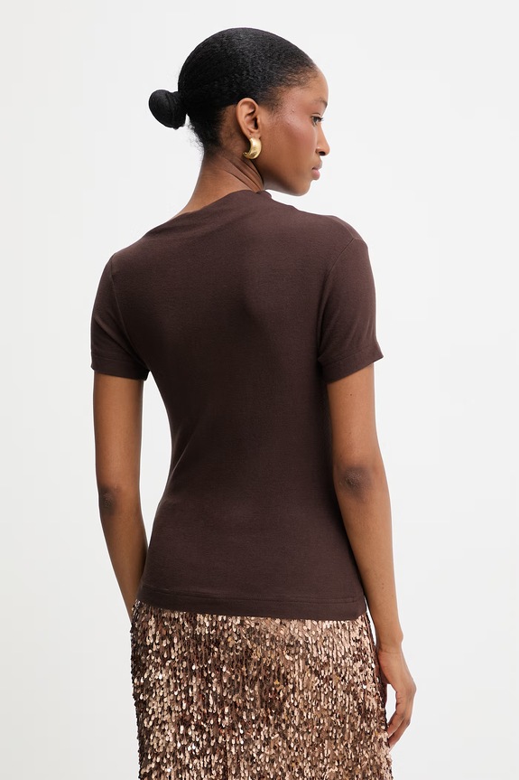 Îmbrăcăminte Guess tricou DAMIANA W6RP16.KD012 maro