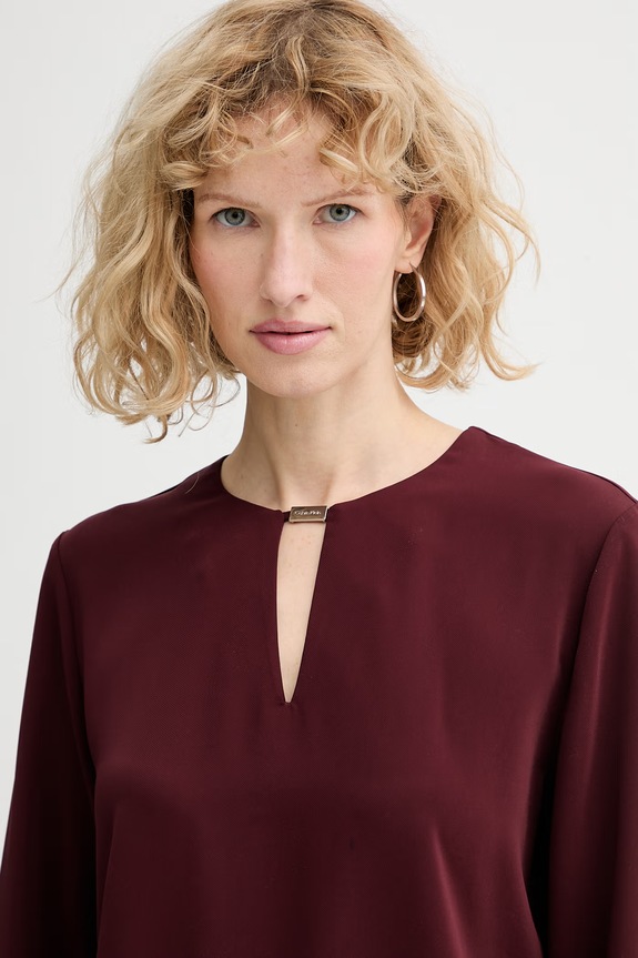 Calvin Klein bluzka bordowy LV044E903G