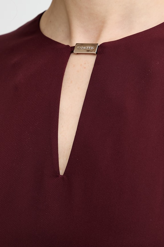 Calvin Klein bluzka LV044E903G bordowy