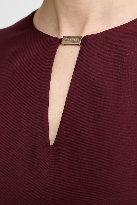 Calvin Klein bluzka LV044E903G bordowy