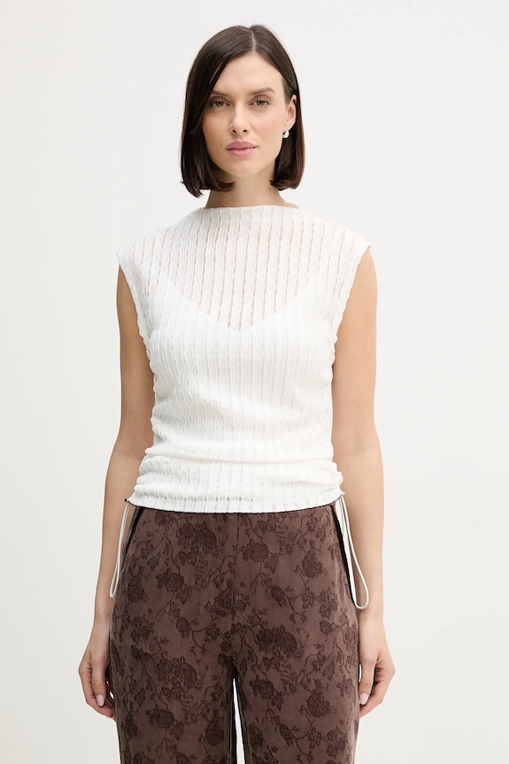 Dkny bluzka z elastanem biały P5JHTDPG