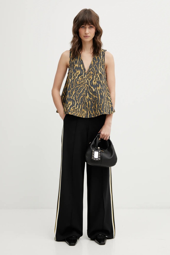 GANNI top A1040087 zielony