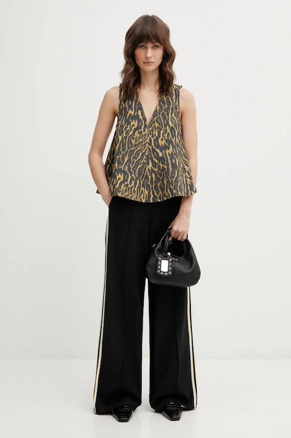 GANNI top A1040087 zielony