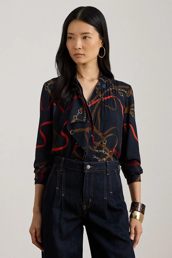 Košile Lauren Ralph Lauren regular námořnická modř 200P03553