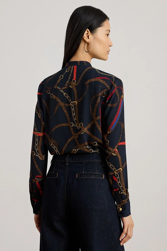 Košile Lauren Ralph Lauren 200P03553 námořnická modř SS26