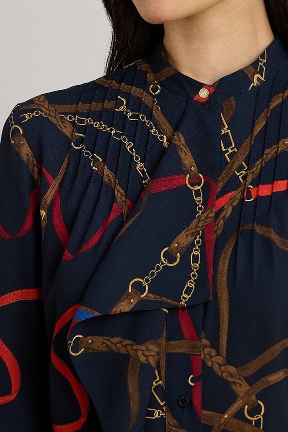 Košile Lauren Ralph Lauren námořnická modř 200P03553