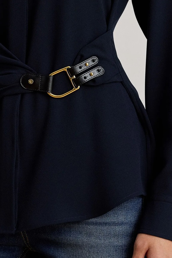 Πουκάμισο Lauren Ralph Lauren σκούρο μπλε 200P03577