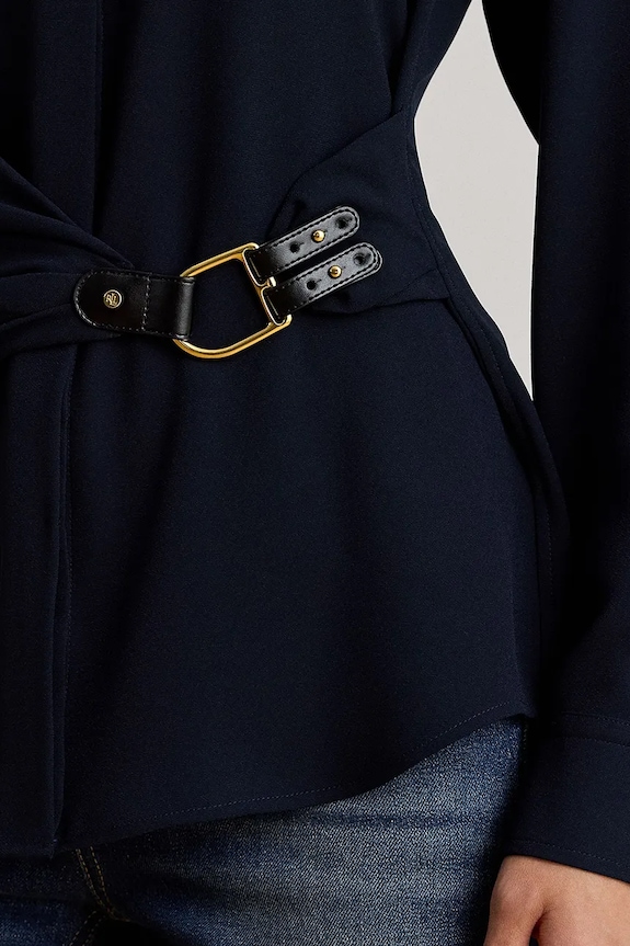 Πουκάμισο Lauren Ralph Lauren σκούρο μπλε 200P03577