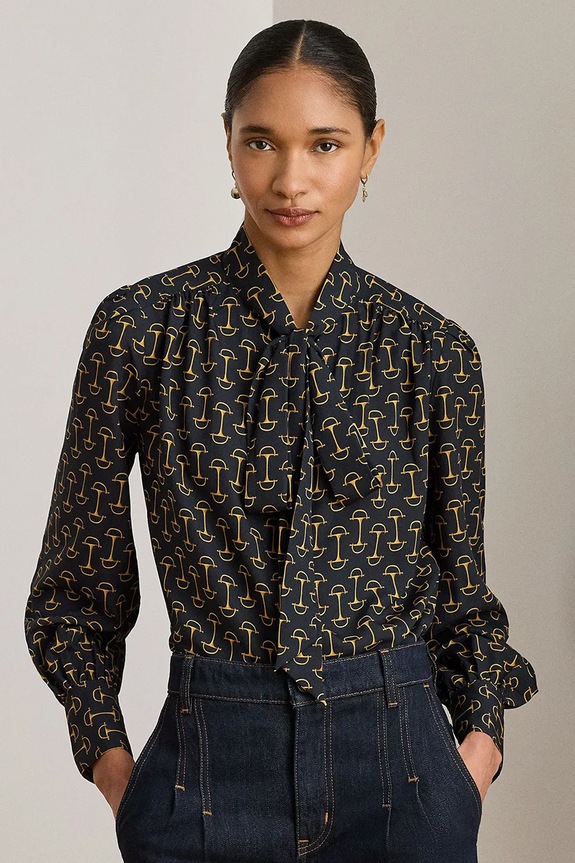 Lauren Ralph Lauren felső hosszú sötétkék 200P03558