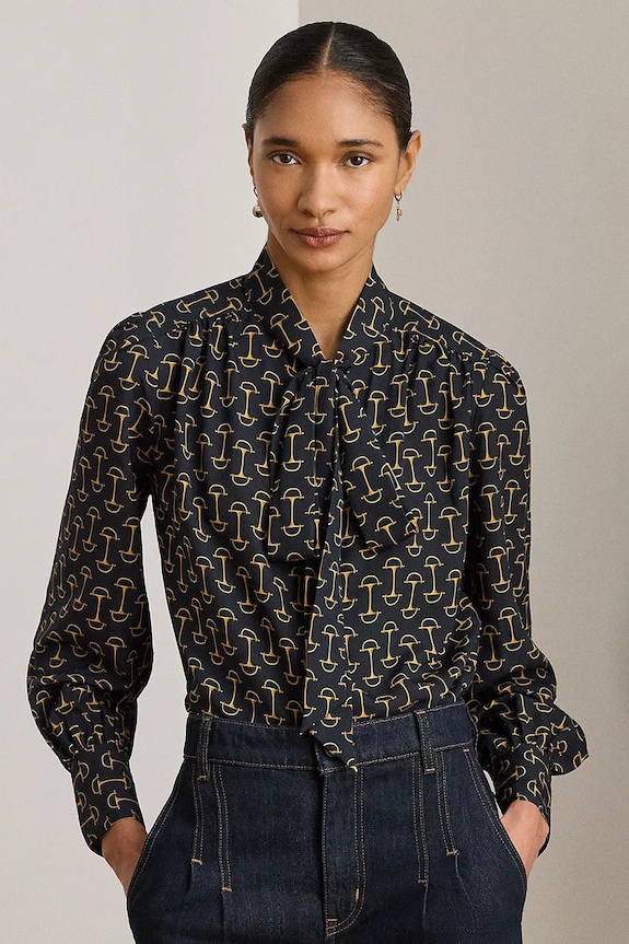 Lauren Ralph Lauren felső hosszú sötétkék 200P03558