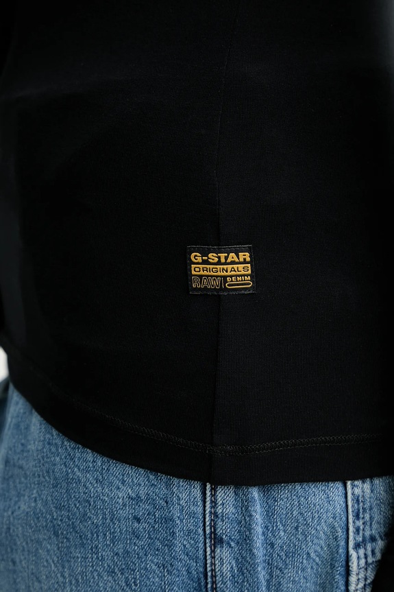 Tričko s dlhým rukávom G-Star Crew slim D27964.E299 čierna