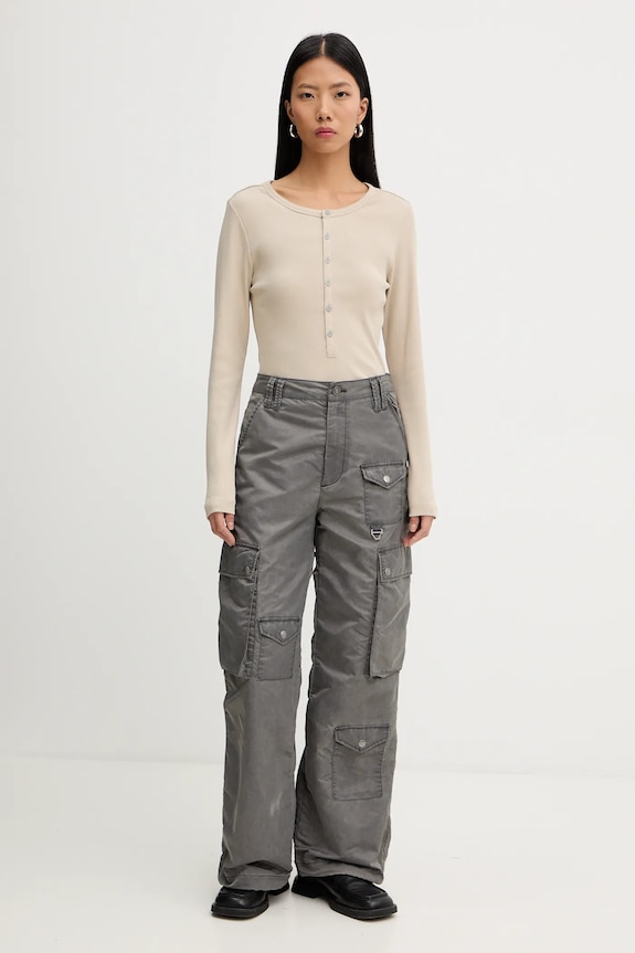 Tričko s dlhým rukávom G-Star Henley slim D27975.E136 béžová SS26