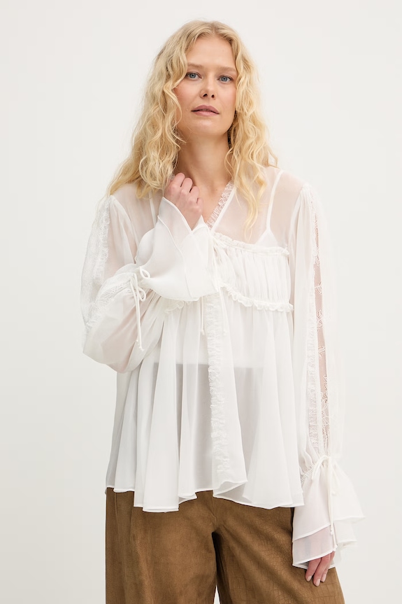 Pinko bluzka damska biały 106649.A337