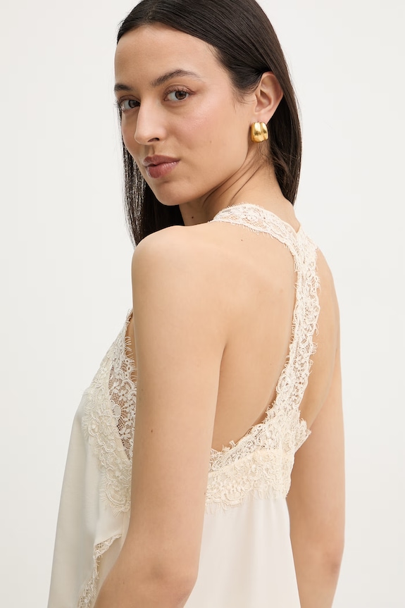 Pinko top pentru femei, din mătase 105592.A2SS bej