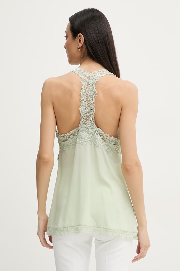 Îmbrăcăminte Pinko top pentru femei, din mătase 105592.A2SS verde