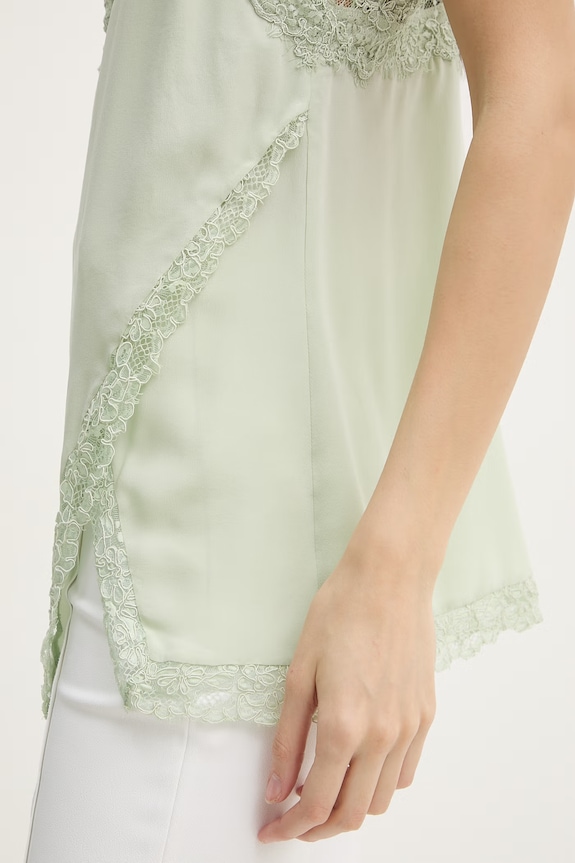 Pinko top pentru femei, din mătase 105592.A2SS verde